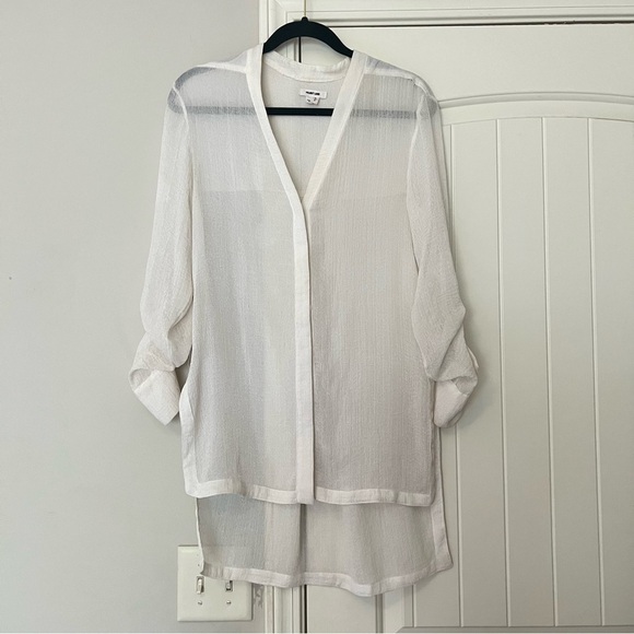 Helmut Lang Swift Button Down Triacetate-Blend Top White - Picture 3 of 8